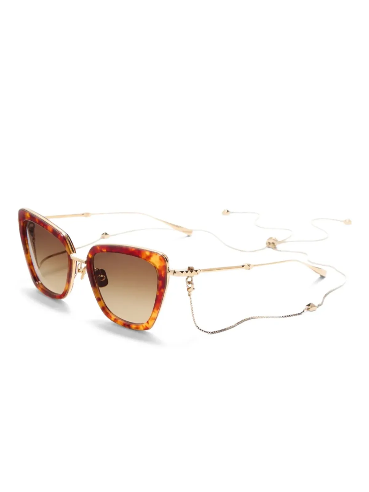 VALENTINO GARAVANI EYEWEAR VLS165 B chain sunglasses - Brown - 画像2