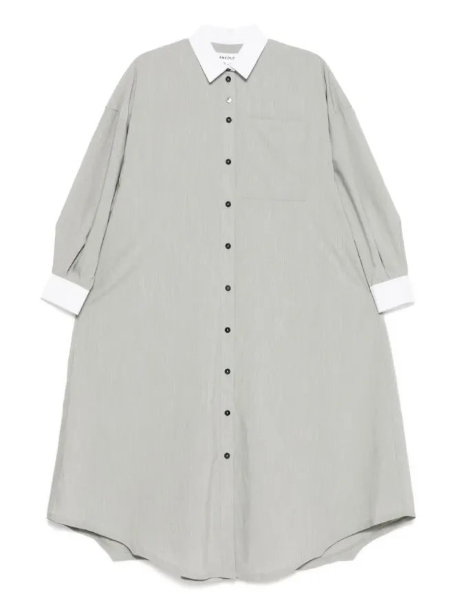 Enföld Enföld Cleric shirt dress - Greyの商品画像
