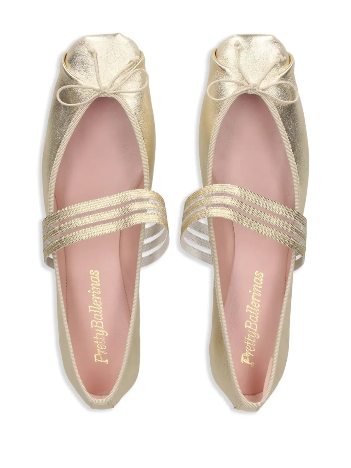 Pretty Ballerinas Kristen メタリック バレエフラット - 画像4