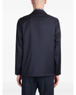 Emporio Armani バージンウール ブレザー ブルー - サムネイル4