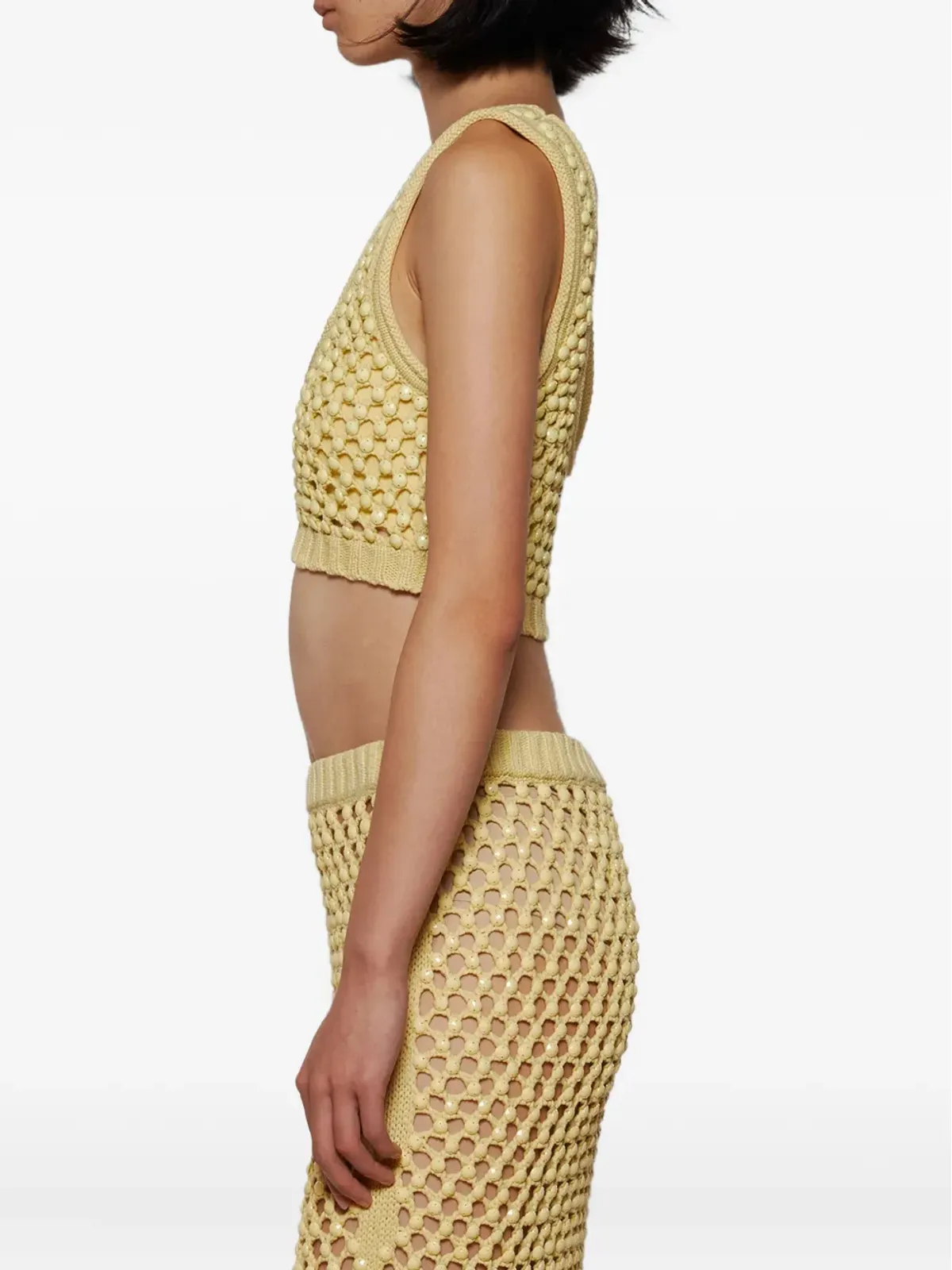 diotima Lady beaded top - Yellow - 画像3