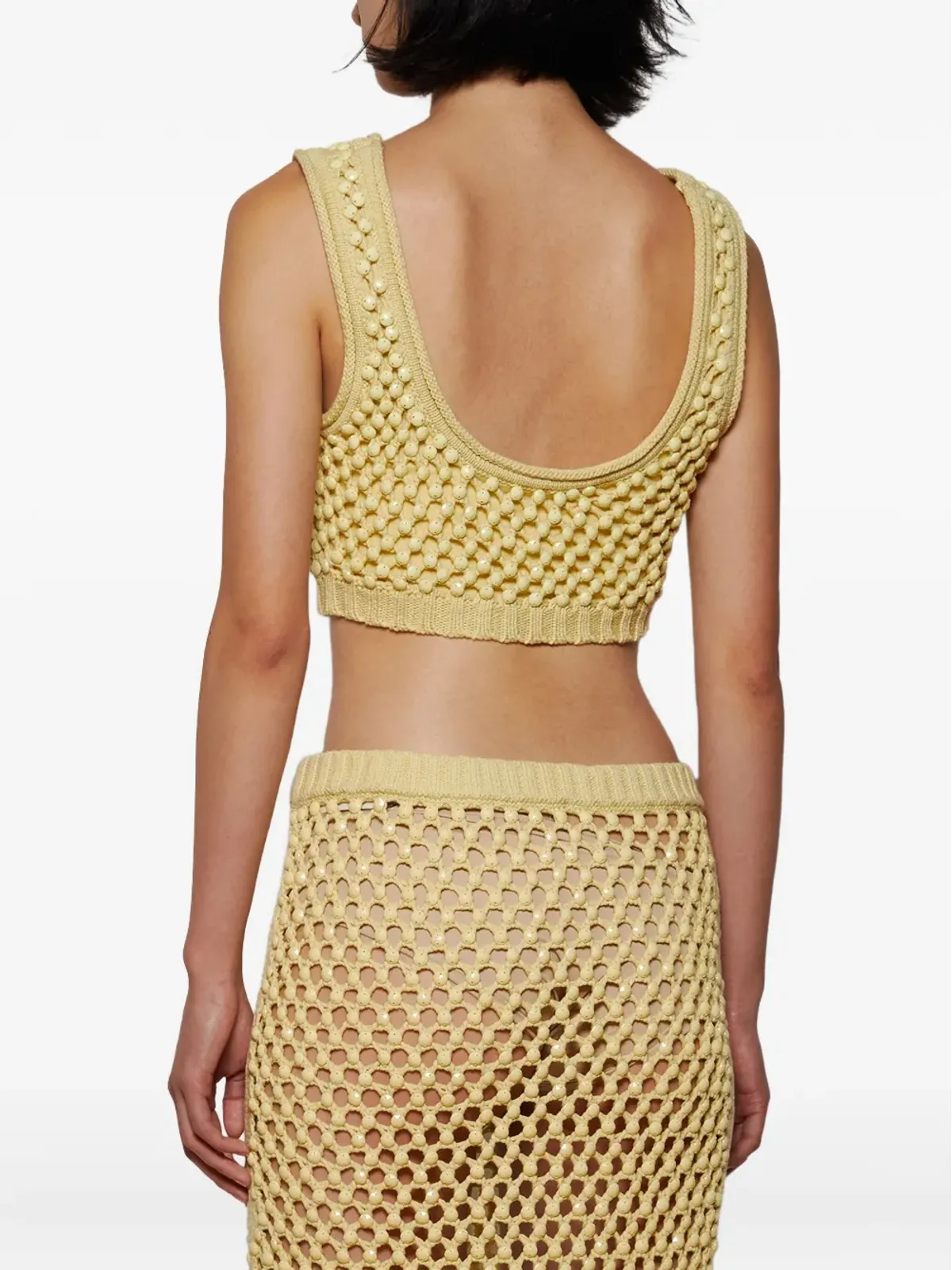 diotima Lady beaded top - Yellow - 画像4