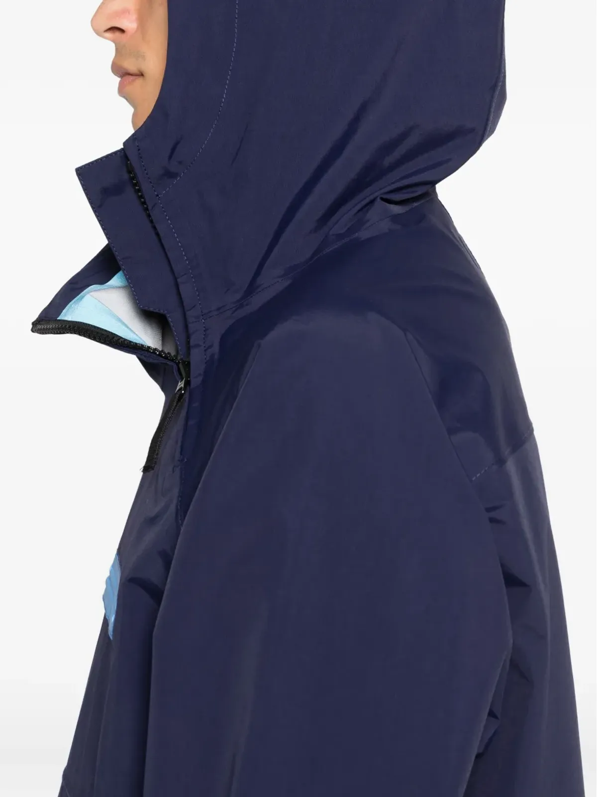 Stone Island Marina パネルデザインのフード付きジャケット - ブルー - 画像5