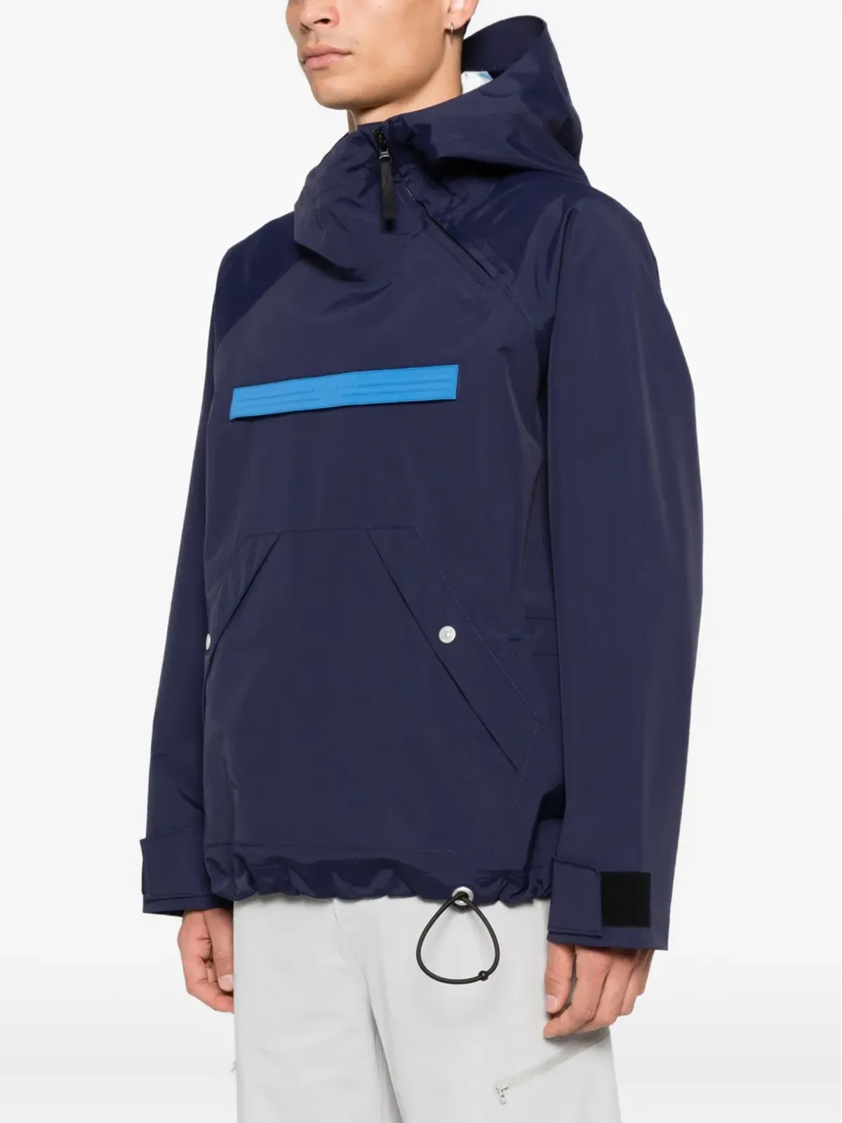 Stone Island Marina パネルデザインのフード付きジャケット - ブルー - 画像3