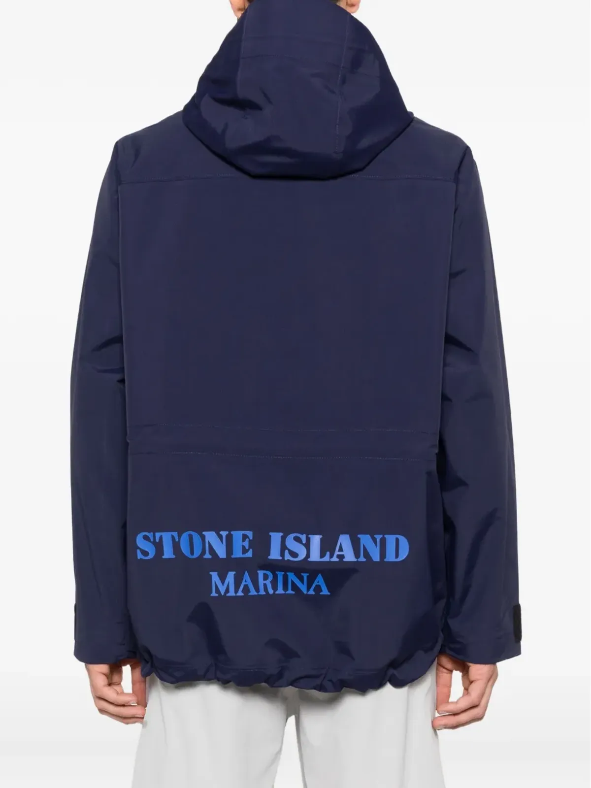 Stone Island Marina パネルデザインのフード付きジャケット - ブルー - 画像4
