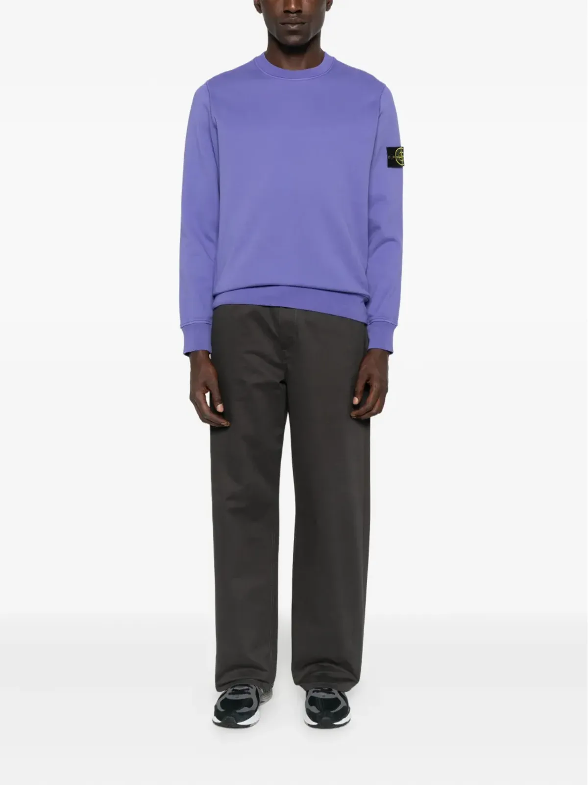 Stone Island バッジ付き コットン スウェットシャツ - パープル - 画像2