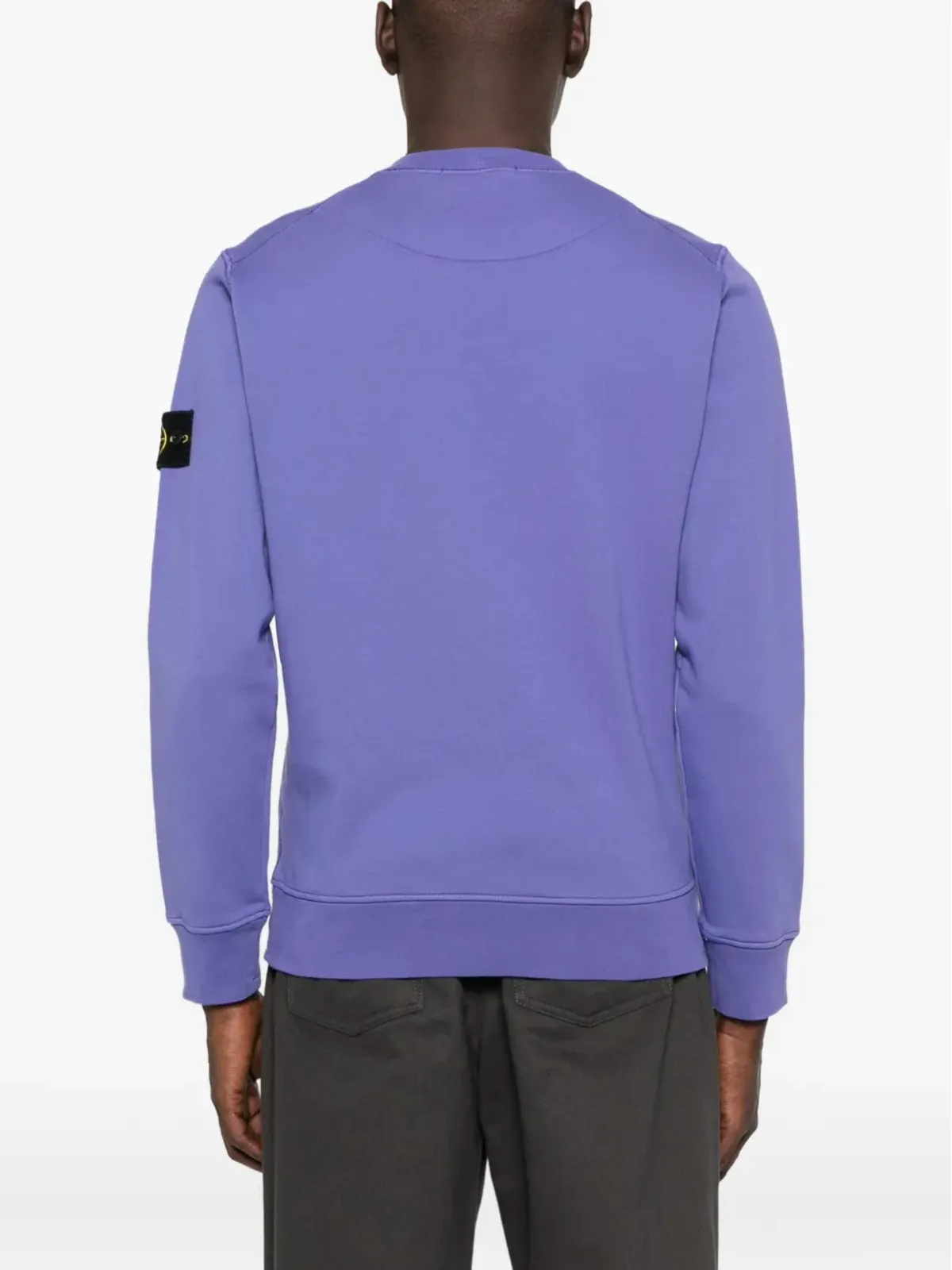 Stone Island バッジ付き コットン スウェットシャツ - パープル - 画像4