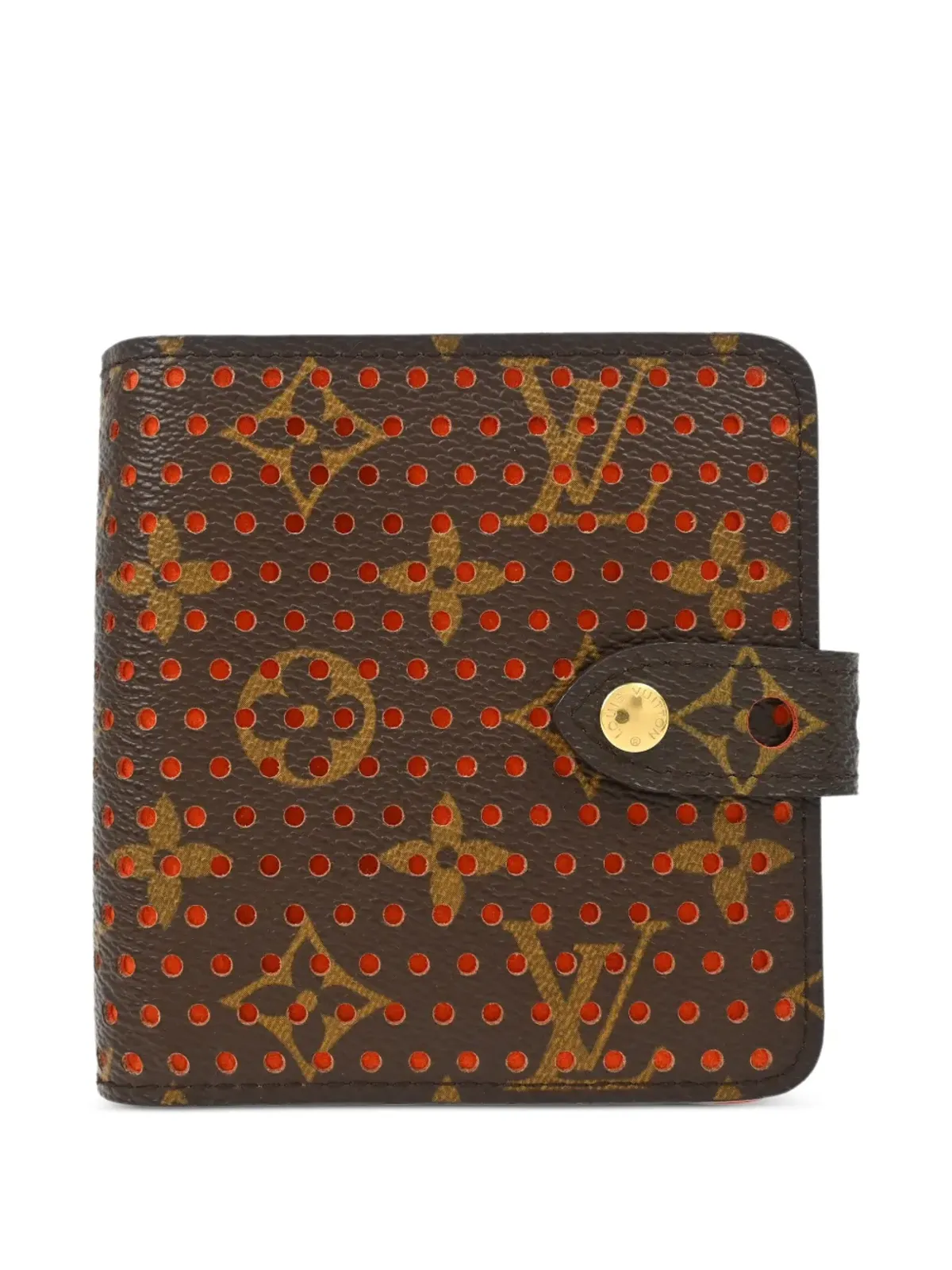 Louis Vuitton ビンテージ 2006 モノグラム・パーフォレーテッド・コンパクトウォレット - ブラウン - 画像1