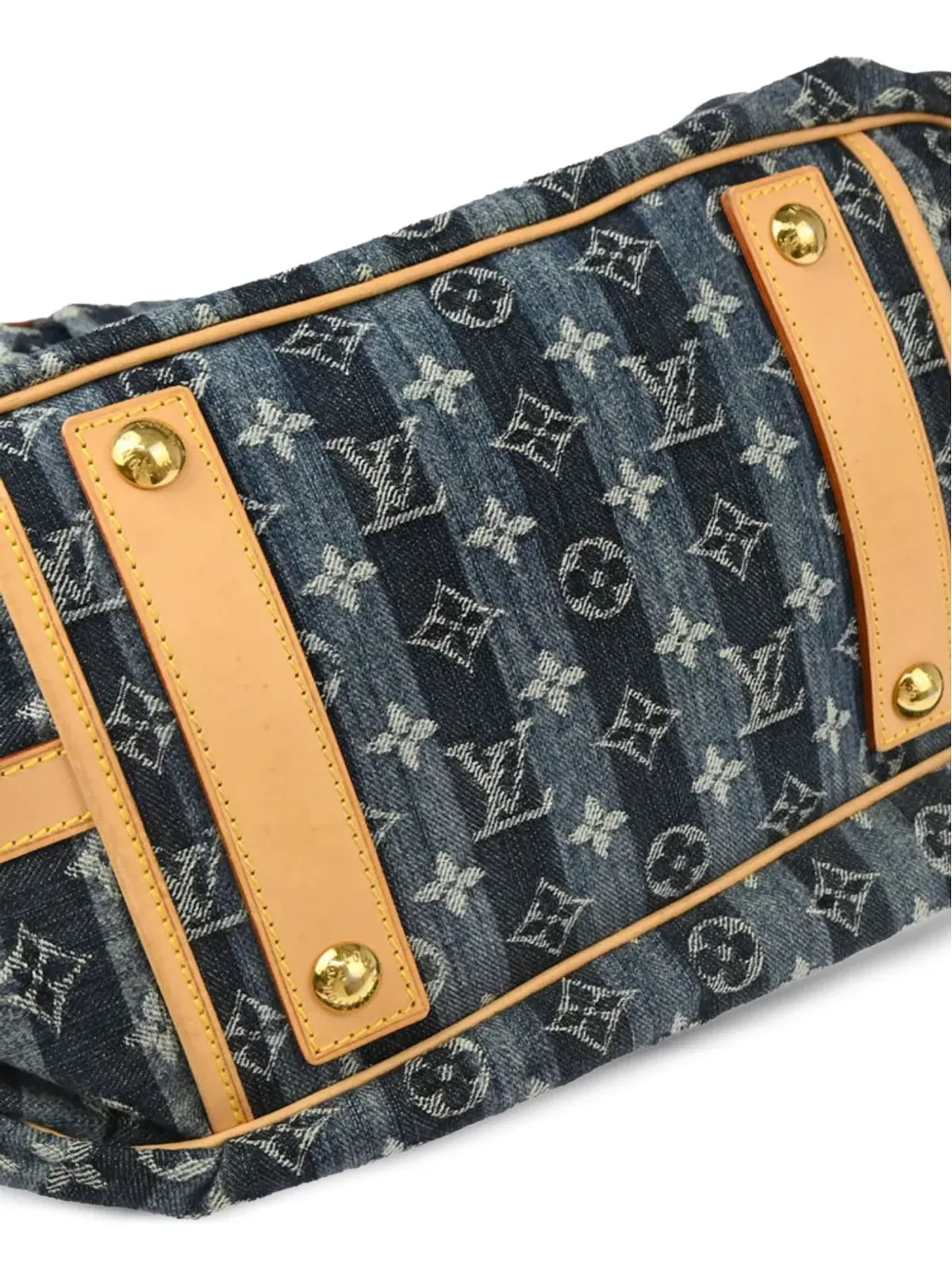 Louis Vuitton ビンテージ 2006 Monogram Denim Cabas Raye トートバッグ - ブルー - 画像5