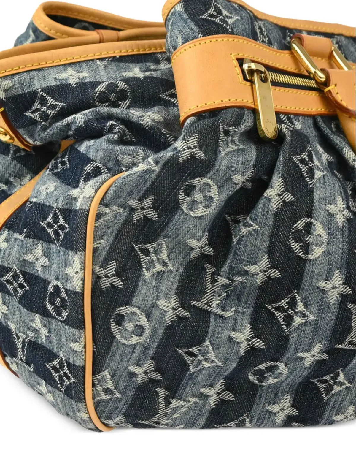 Louis Vuitton ビンテージ 2006 Monogram Denim Cabas Raye トートバッグ - ブルー - 画像3