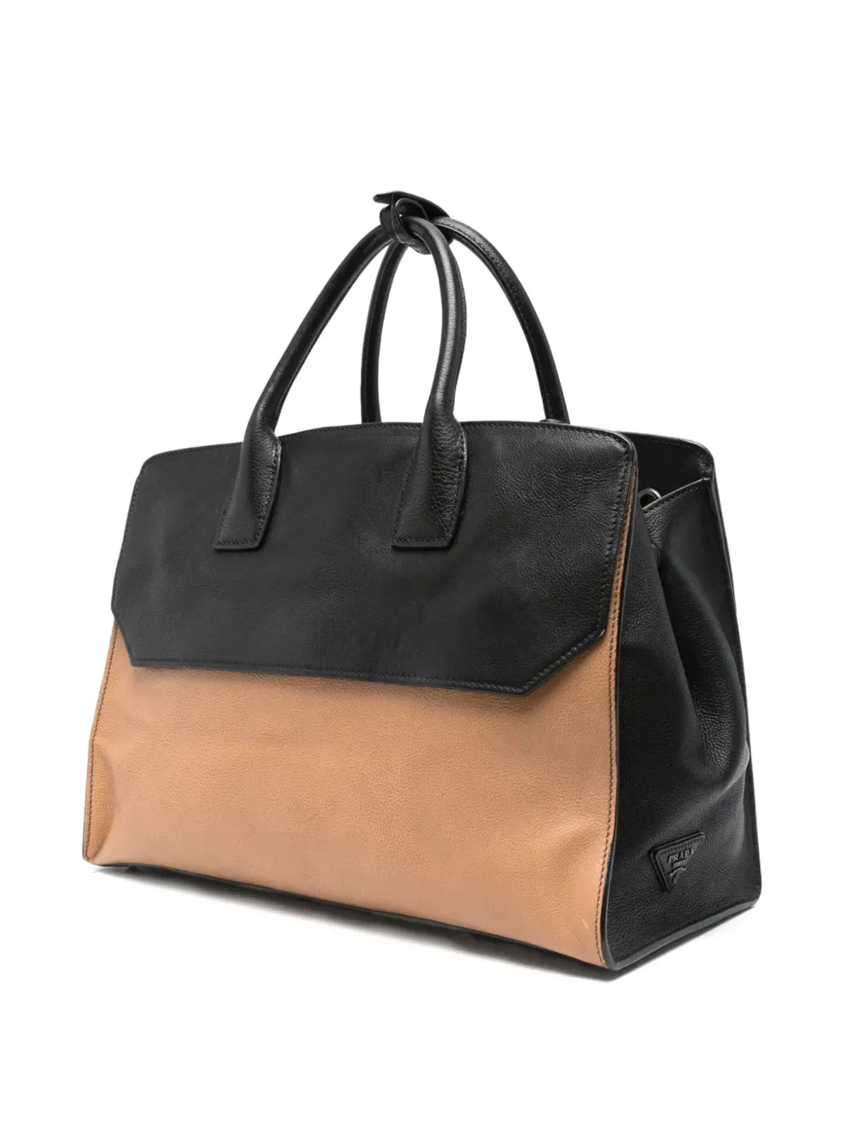 Prada ビンテージ 2010年代 レザー トップハンドルバッグ ブラック - 画像2