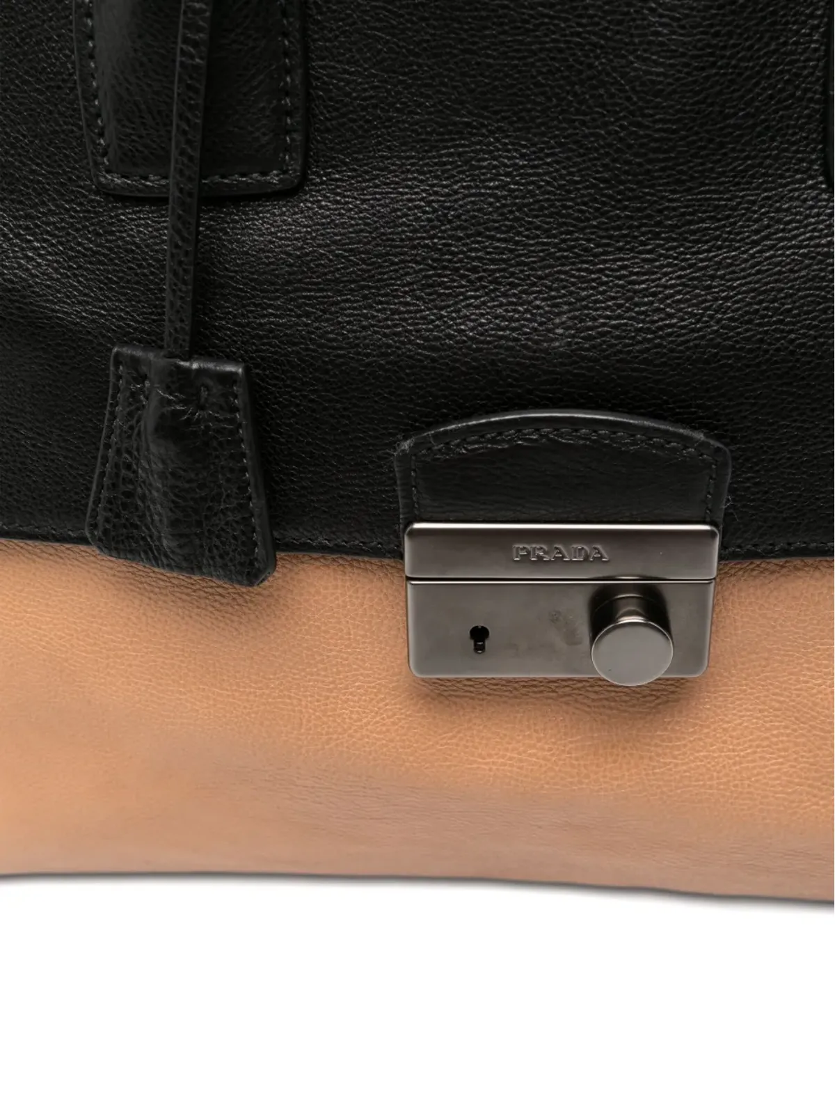 Prada ビンテージ 2010年代 レザー トップハンドルバッグ ブラック - 画像3