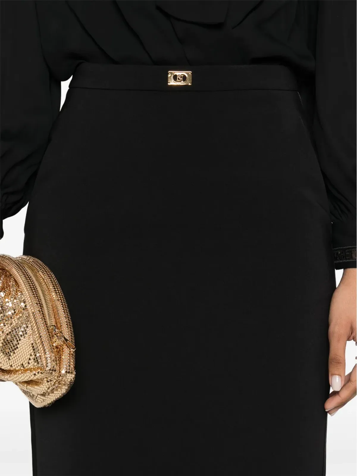 Elisabetta Franchi クレープミニスカート - 画像5