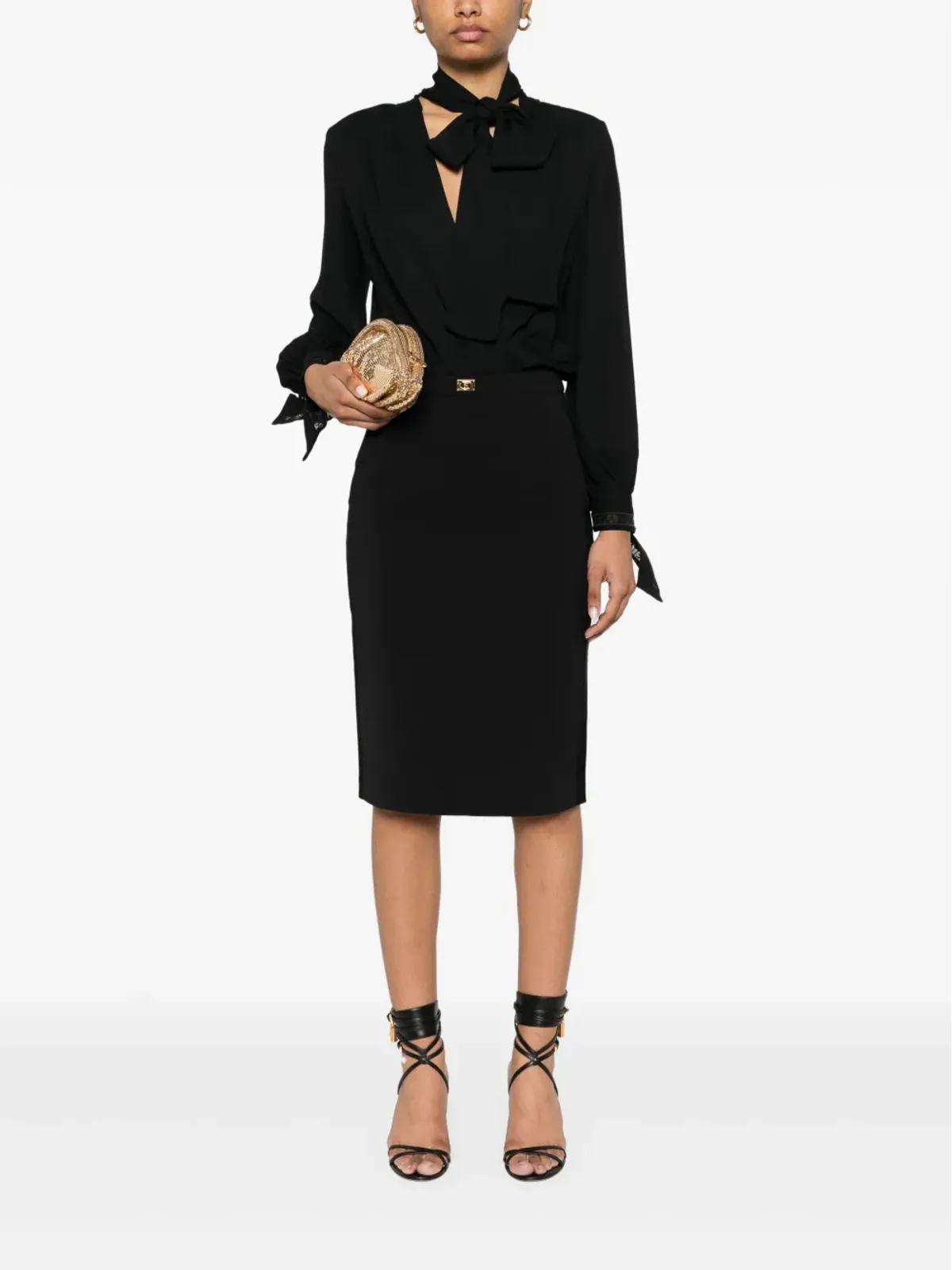Elisabetta Franchi クレープミニスカート - 画像2