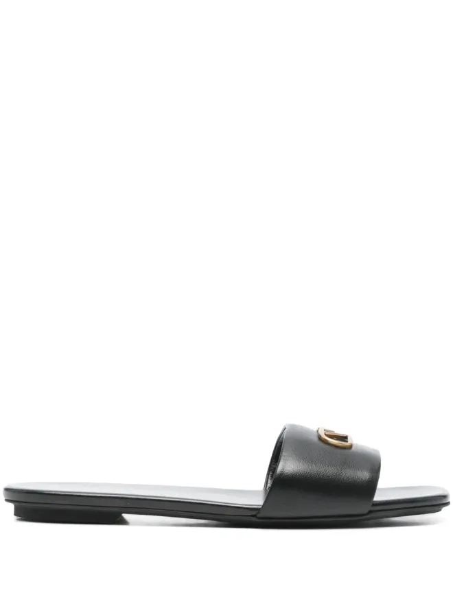 Emporio Armani Emporio Armani ロゴプレート付きスライド ブラックの商品画像