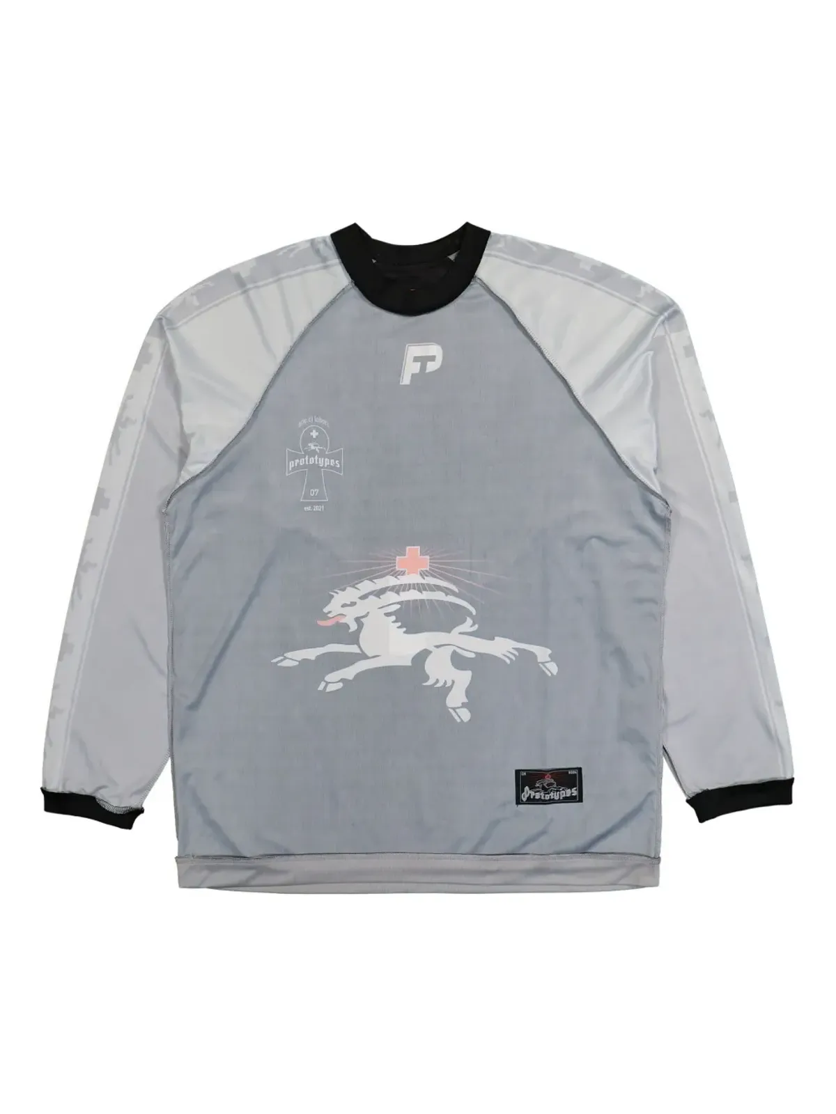 PROTOTYPES Inside Out Football T-Shirt - Grey - 画像1