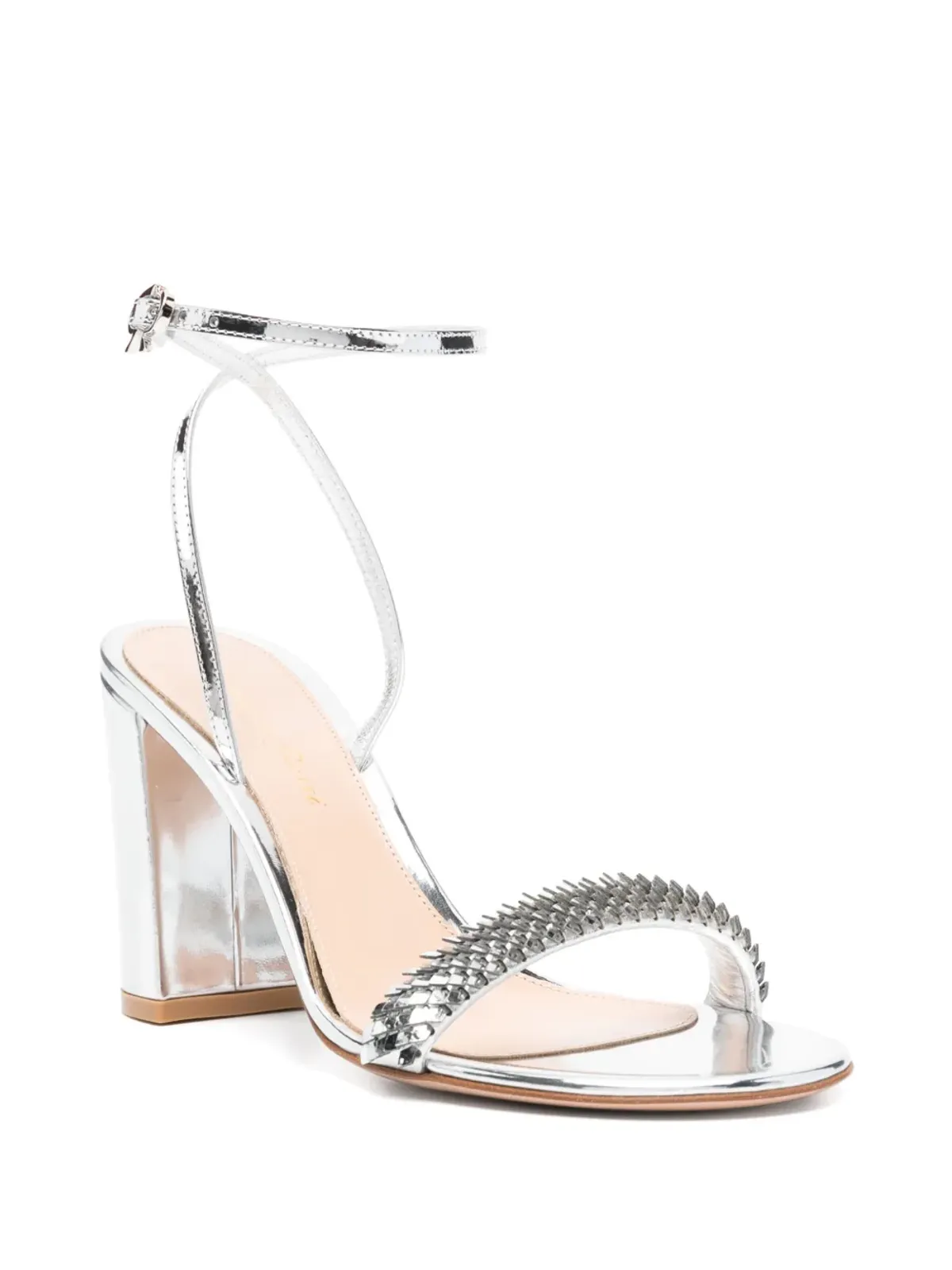 Gianvito Rossi レザー ヒール付きサンダル - シルバー - 画像2