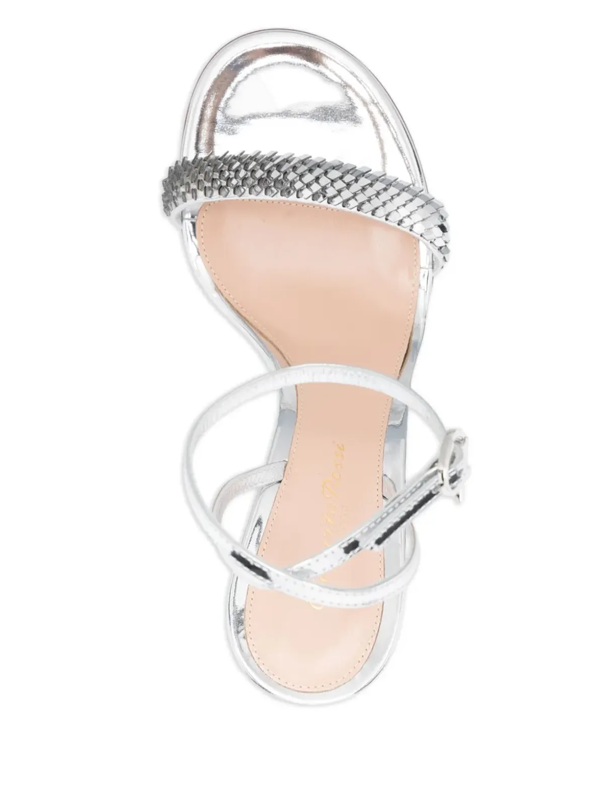 Gianvito Rossi レザー ヒール付きサンダル - シルバー - 画像4