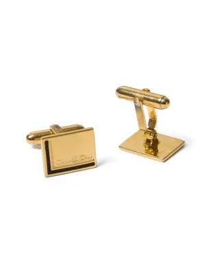 Christian Dior Pre-Owned 1990年代 ロゴ刻印 カフリンクス - ゴールド - サムネイル4