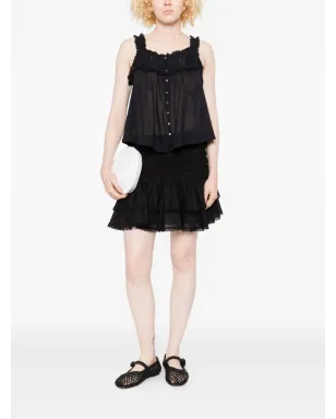 DÔEN Fidella cropped blouse - ブラック - サムネイル2