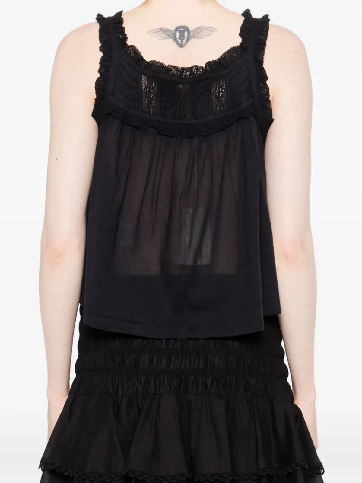 DÔEN Fidella cropped blouse - ブラック - 画像4