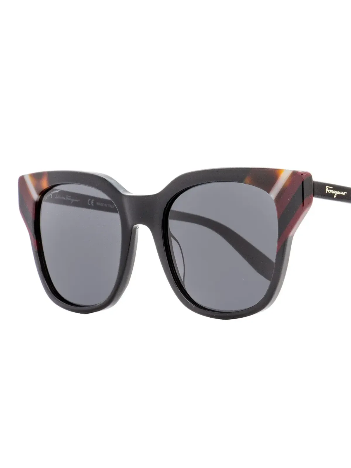 Ferragamo Eyewear スクエアフレームサングラス - Black - 画像2