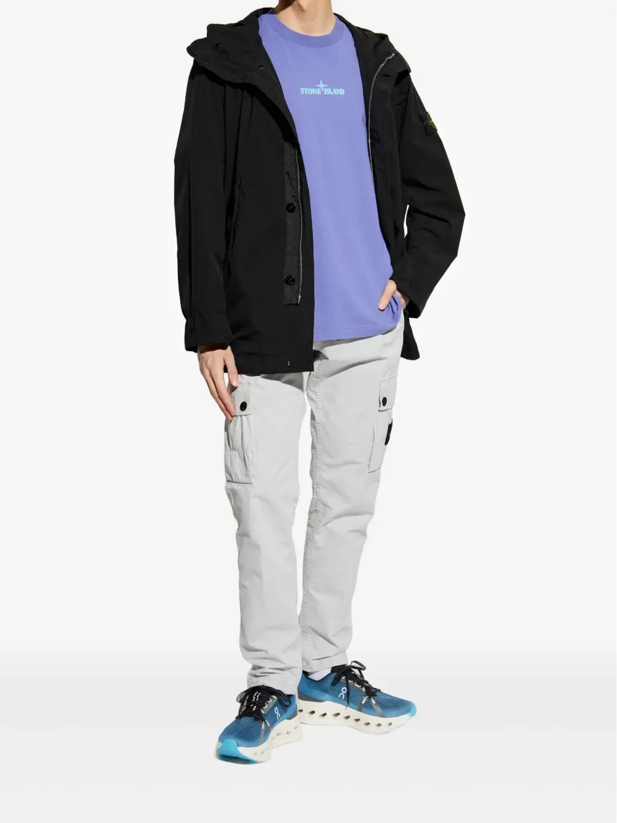 Stone Island コンパスパッチ パーカージャケット - 画像2
