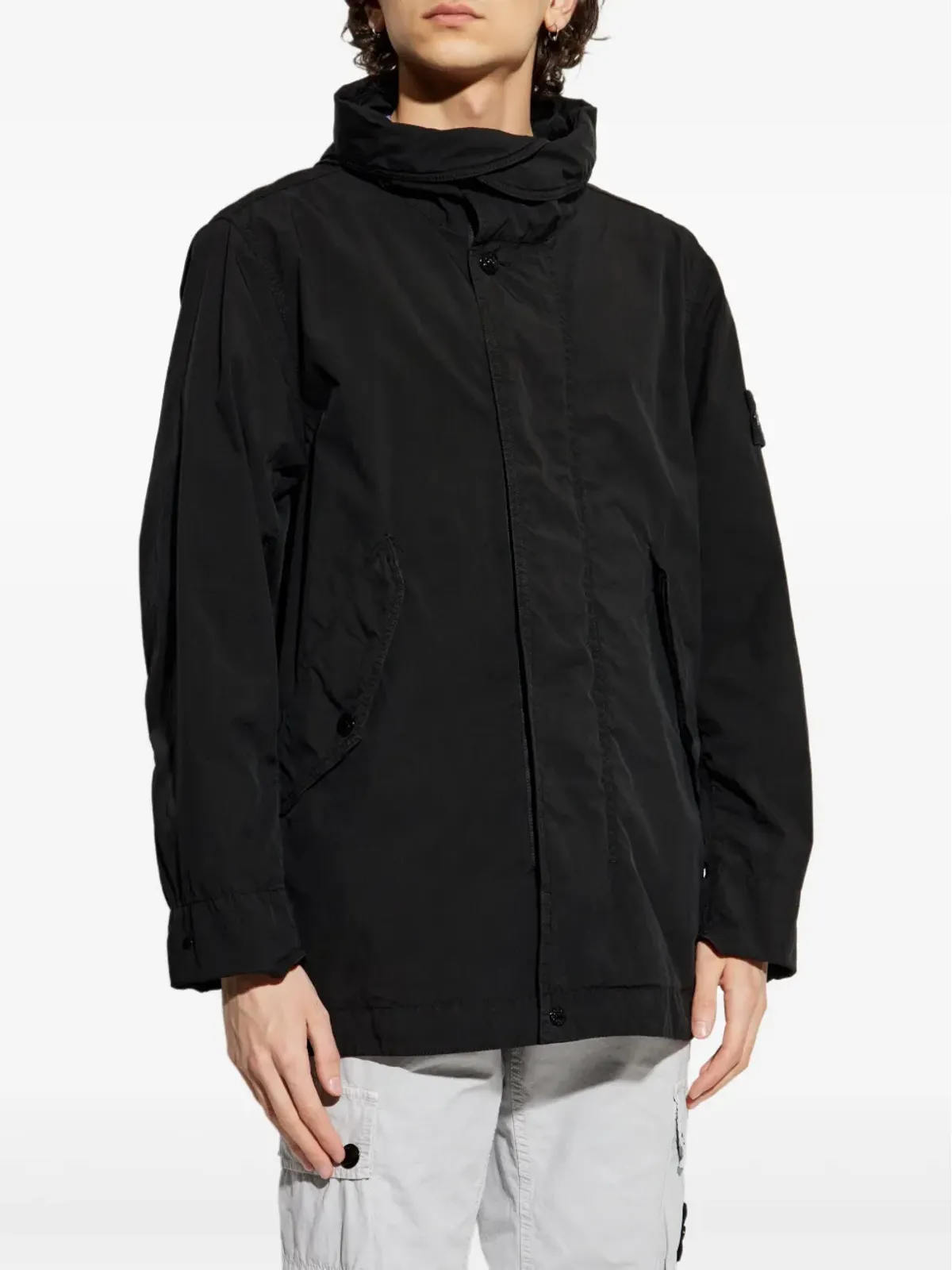 Stone Island コンパスパッチ パーカージャケット - 画像3