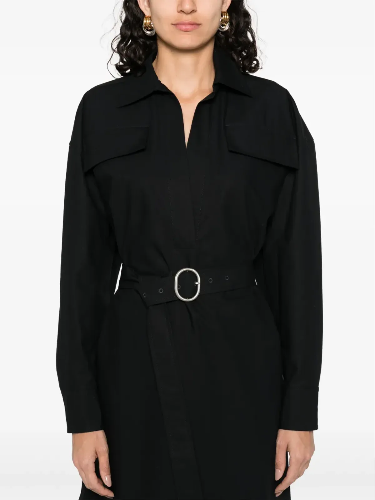 JIL SANDER+ コットン ミディドレス - 画像5