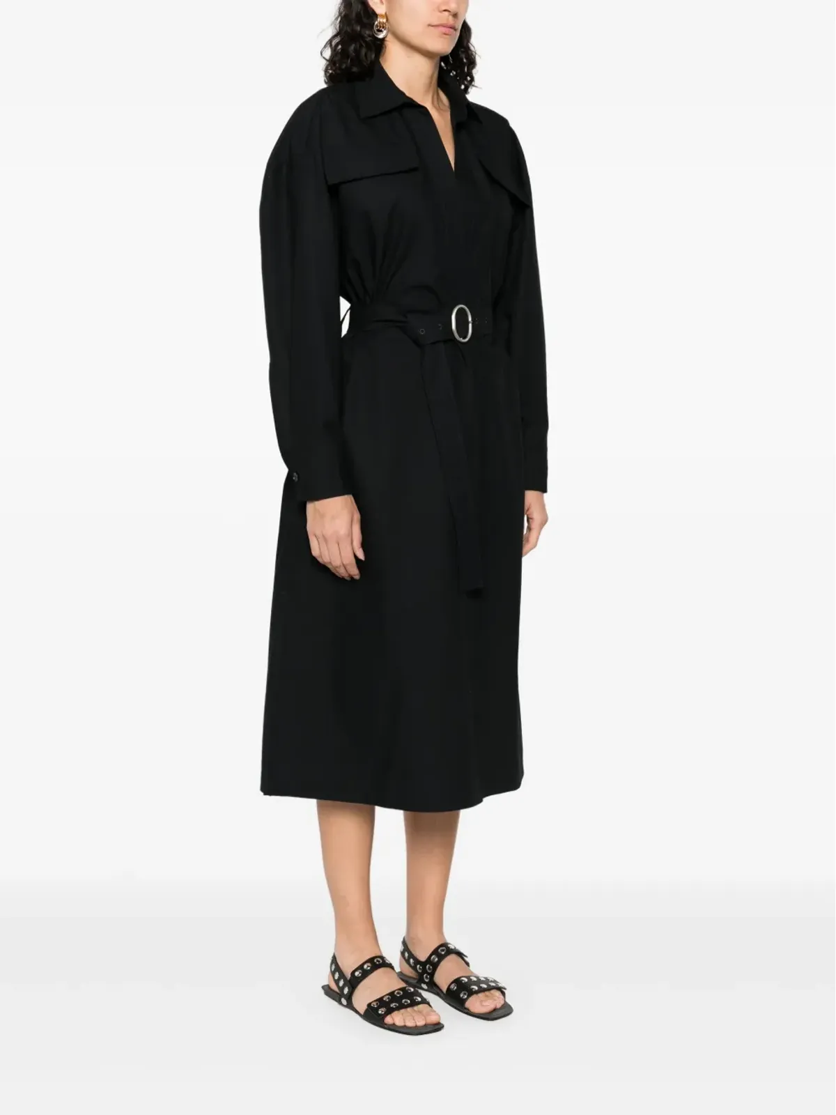 JIL SANDER+ コットン ミディドレス - 画像3
