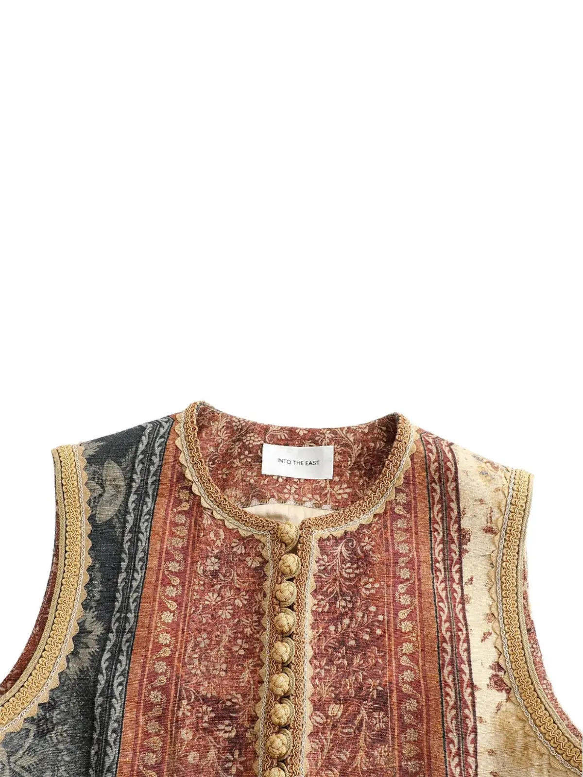 INTO THE EAST Quercus printed waistcoat - 画像3