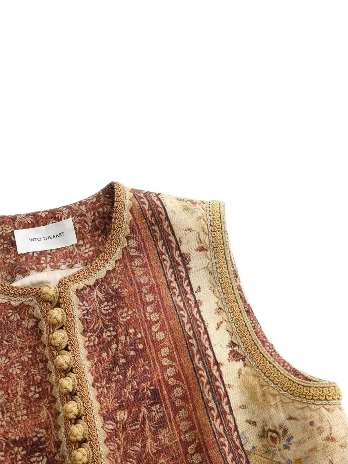 INTO THE EAST Quercus printed waistcoat - 画像4