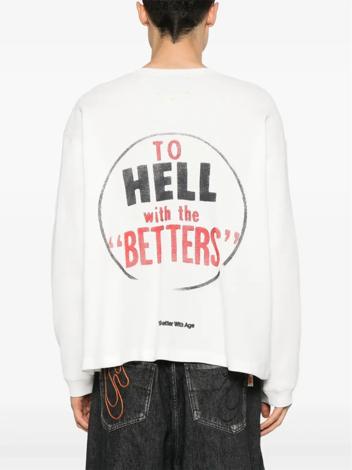 Better with Age プリント入りスウェットシャツ ホワイト - 画像4