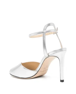 Jimmy Choo Sacora レザー ヒールサンダル - シルバー - サムネイル3