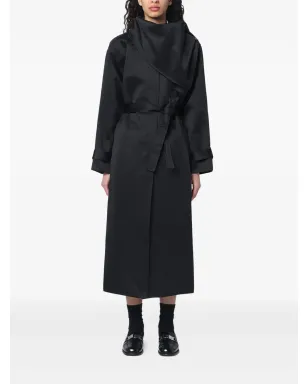 The Garment アシンメトリック トレンチコート ブラック - サムネイル2