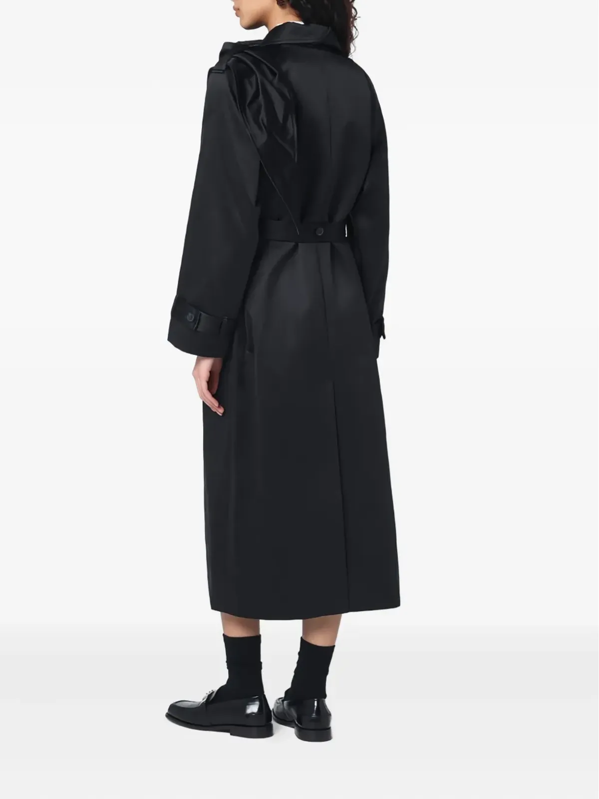 The Garment アシンメトリック トレンチコート ブラック - 画像3