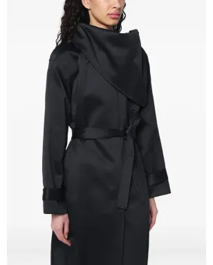 The Garment アシンメトリック トレンチコート ブラック - サムネイル4