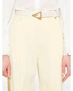 Elisabetta Franchi プリーツパンツ - イエロー - サムネイル5