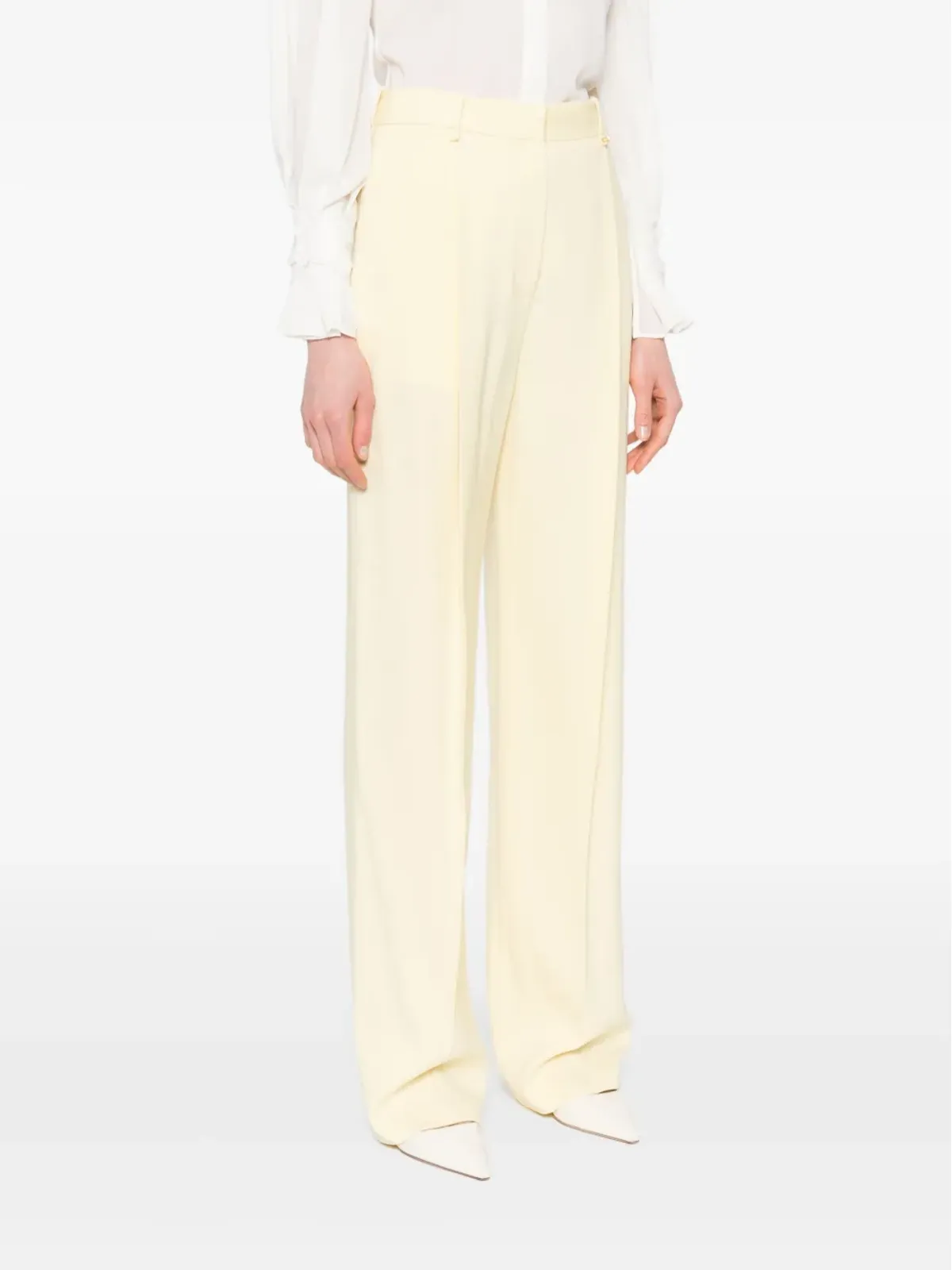 Elisabetta Franchi プリーツパンツ - イエロー - 画像3