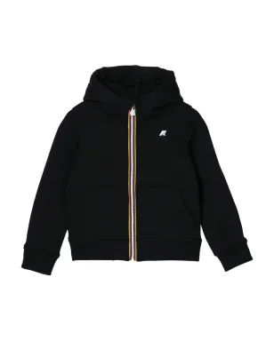 K Way Kids ジップアップフーディー - ブラック - サムネイル1