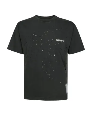 Satisfy リップドディテールTシャツ ブラック - サムネイル1