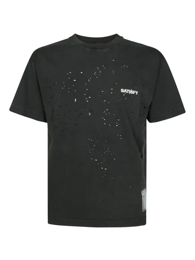 Satisfy Satisfy リップドディテールTシャツ ブラックの商品画像