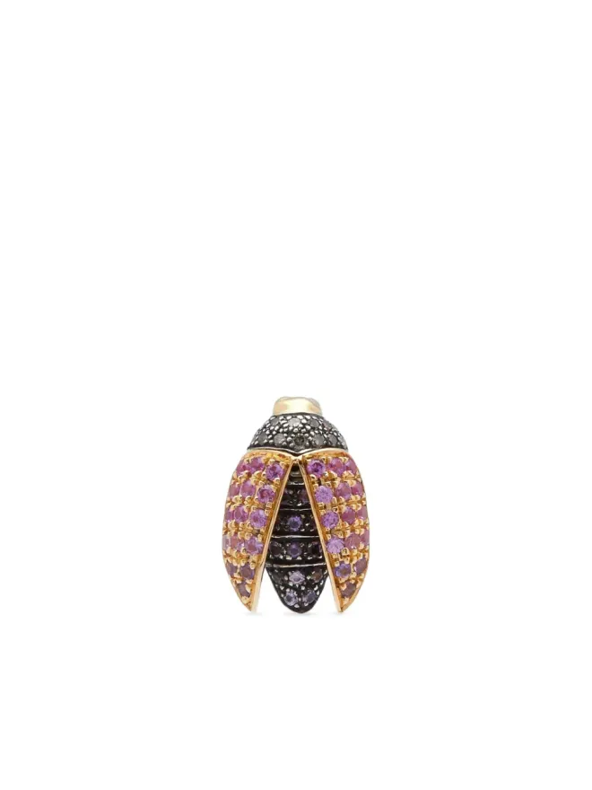 Bibi van der Velden Bibi van der Velden 18Kイエローゴールド ミニ・スカラブ ダイヤモンドとサファイアのイヤリングの商品画像