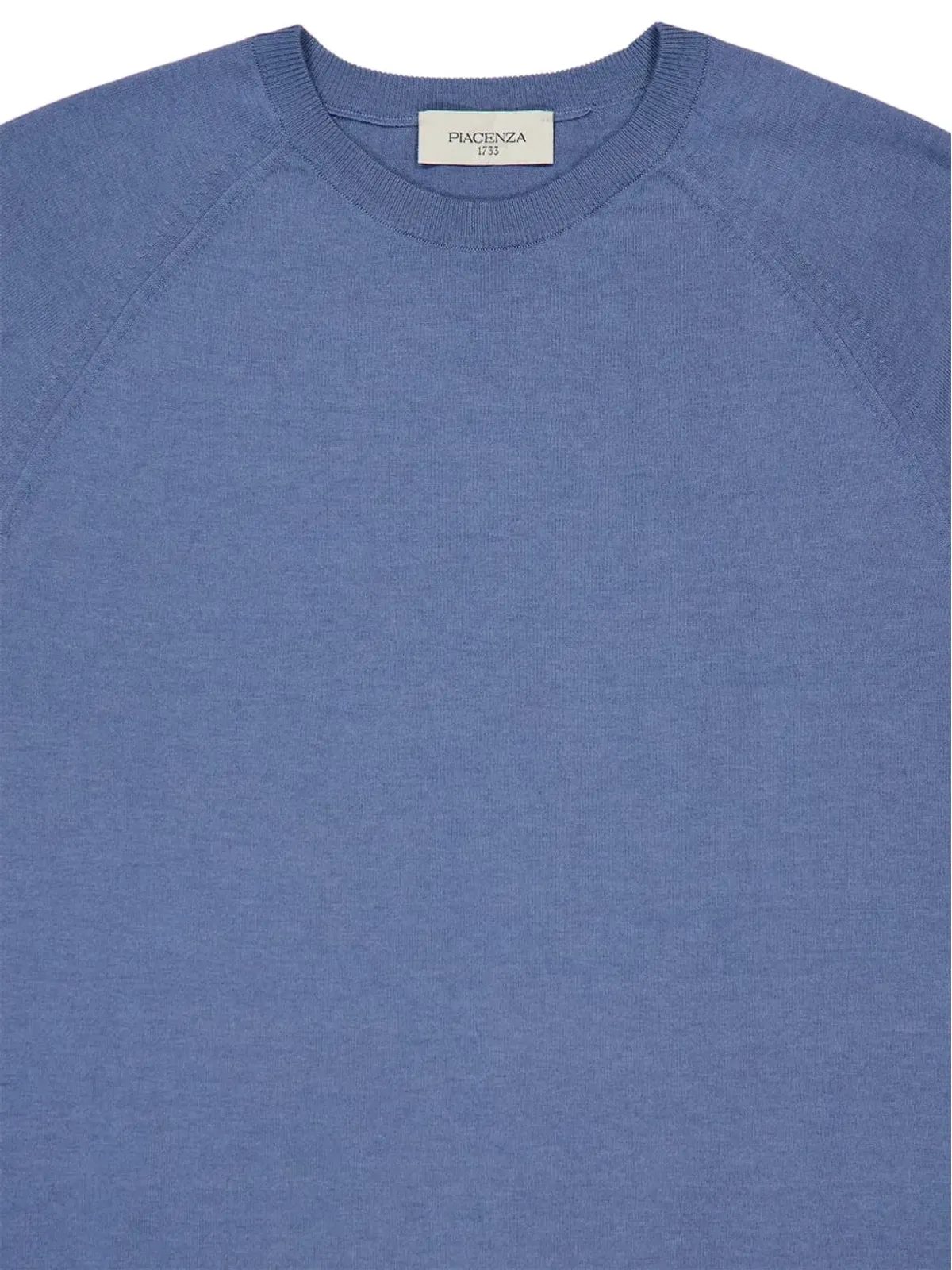 Piacenza Cashmere ラグラン袖 半袖セーター - Blue - 画像3
