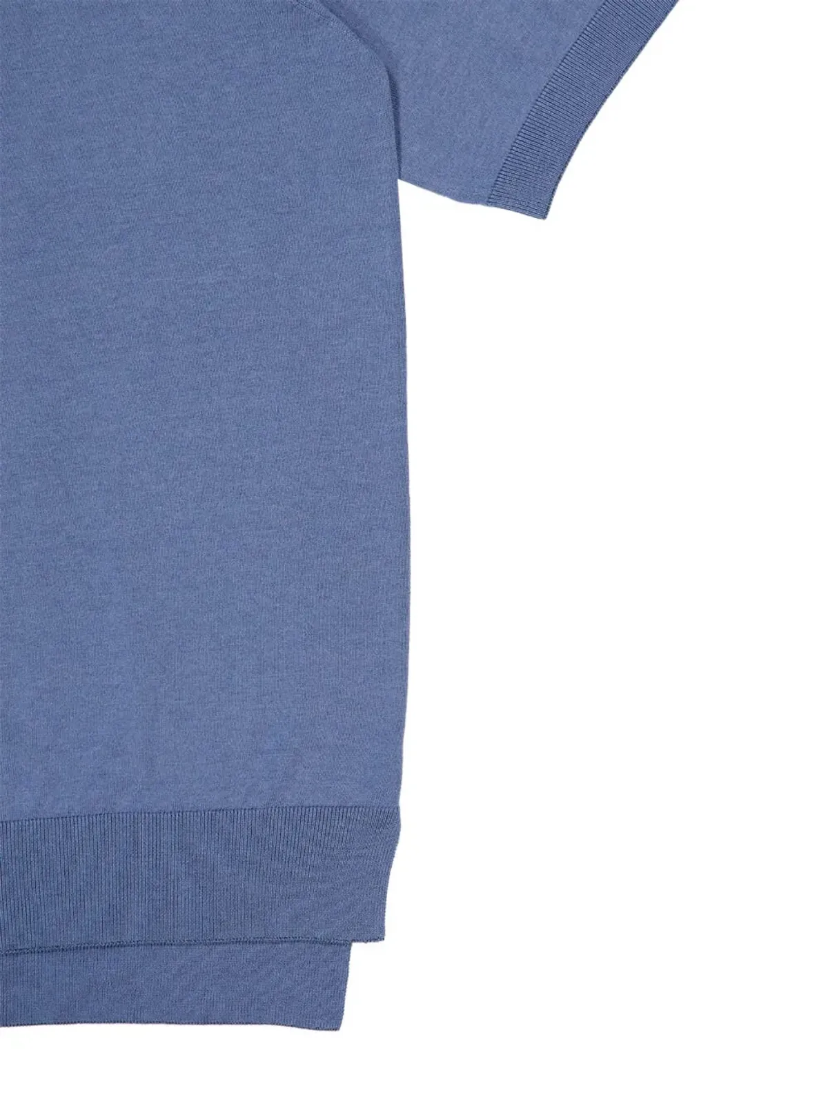 Piacenza Cashmere ラグラン袖 半袖セーター - Blue - 画像4