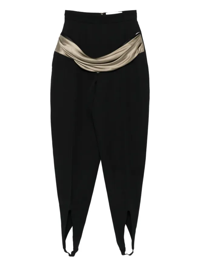 Burc Akyol Burc Akyol ドレープディテール・ストリップパンツの商品画像