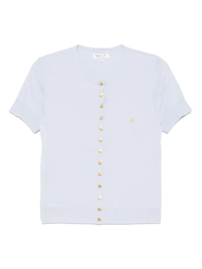agnès b. agnès b. スイング半袖コットン スナップカーディガンの商品画像