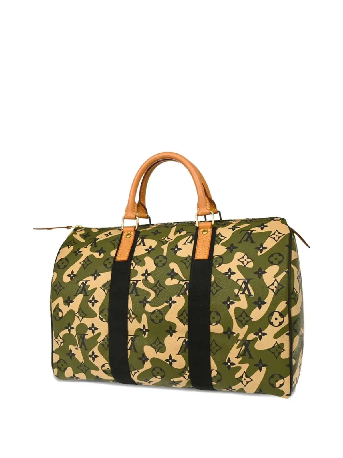 Louis Vuitton ビンテージ 2008 モノグラムカモフラージュ スピーディ35 ハンドバッグ グリーン - 画像2