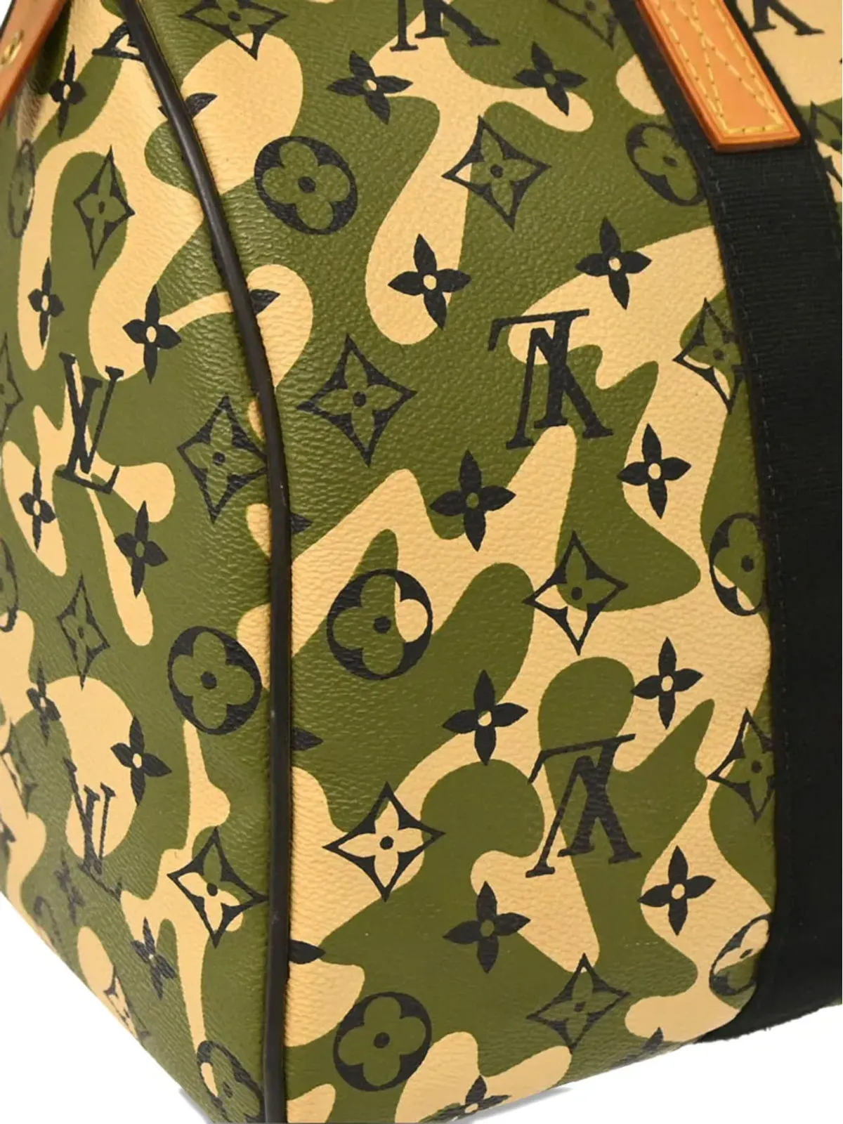 Louis Vuitton ビンテージ 2008 モノグラムカモフラージュ スピーディ35 ハンドバッグ グリーン - 画像3
