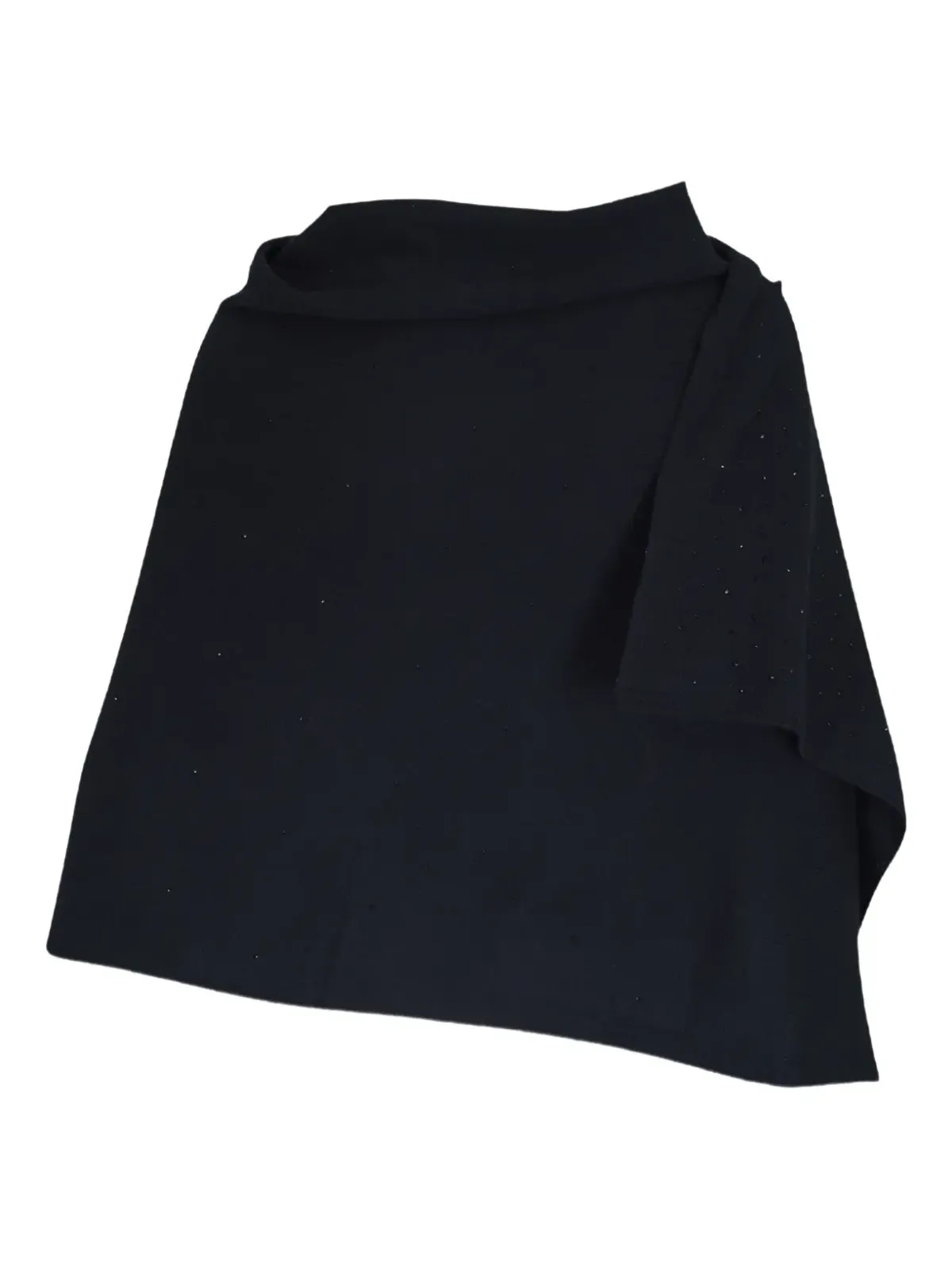 Kinross Cashmere カシミヤ ケープ - ブラック - 画像2